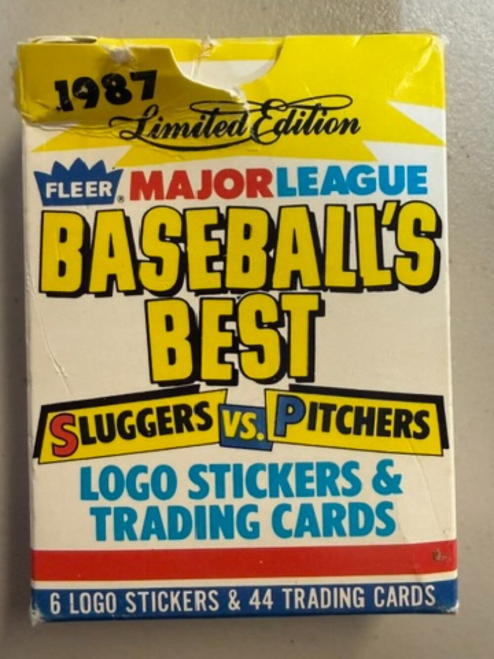 1987 Limited Edition Major League Baseball's Best Sluggers VS. Pitchers